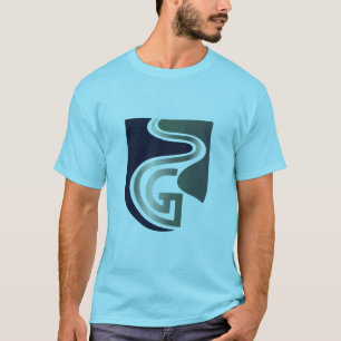 Camiseta Abstracta Letra G Moderna Minimalista