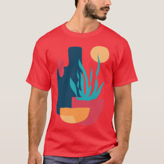 Camiseta Abstracta planta colorida