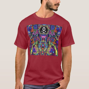 Camiseta abstracta simétrica