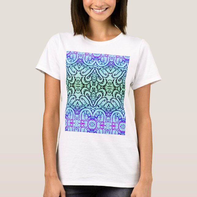 Camiseta - Abstracto de Colores Fríos (Anverso)