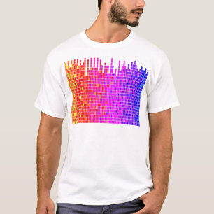 Camiseta abstracto de espectro cuadrado