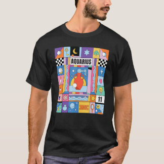 Camiseta Abstracto de Símbolos Místicos Zodiacos