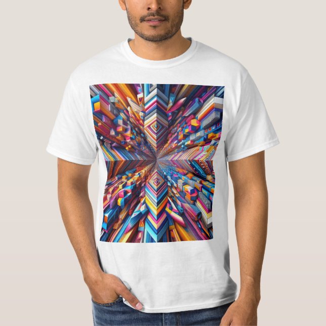 Camiseta Abstracto en 3D (Anverso)