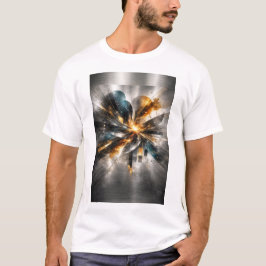 Camiseta Abstracto Geométrico Metálico Industrial