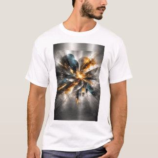 Camiseta Abstracto Geométrico Metálico Industrial