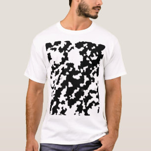Camiseta Abstracto irregular camo negro y blanco