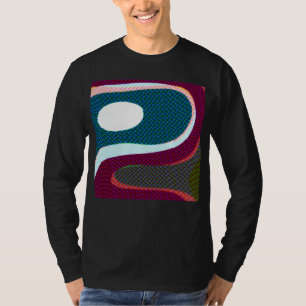 Camiseta Abstracto Ondulado Colorido 612