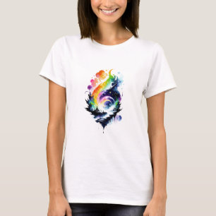 Camiseta Abstracto Paisaje de color Arcoiris Fantasía