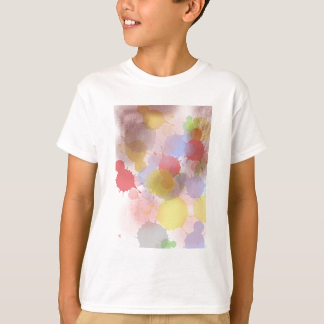Camiseta Abstracto salpicador de pintura colorida (Anverso)
