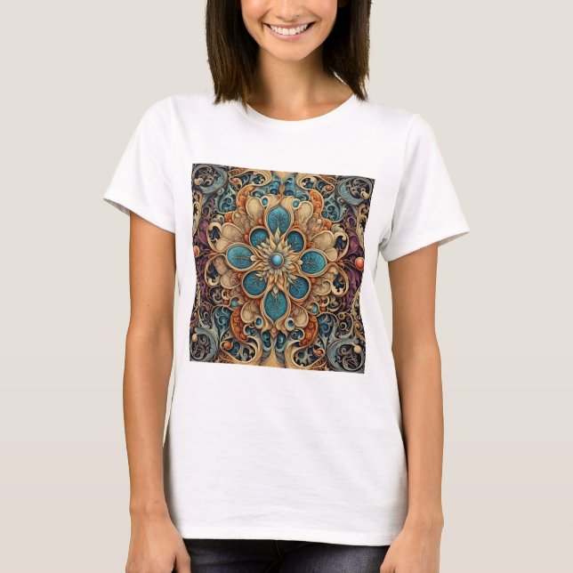 Camiseta abstraktes florales Muster 7 (Anverso)