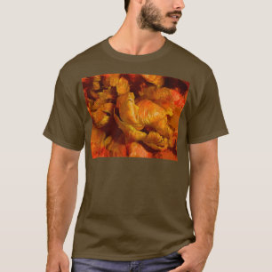 Camiseta Abstrato de los tulipanes de curling