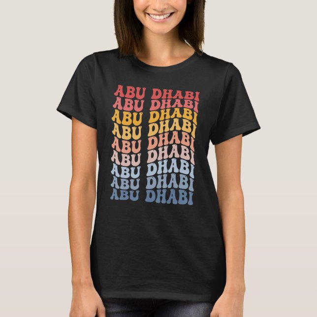 Camiseta Abu Dhabi City Groovy Retro (Anverso)