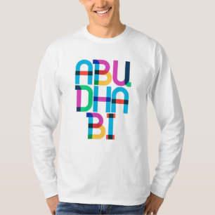 Camiseta Abu Dhabi Emiratos Árabes Unidos Letras Pop Art