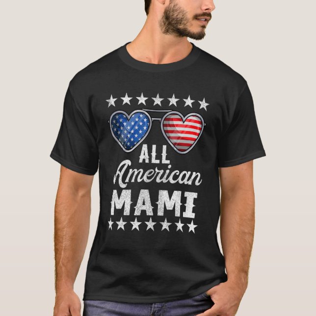 Camiseta Abuela 4 De Julio Mujeres Todo Mami Estadounidense (Anverso)