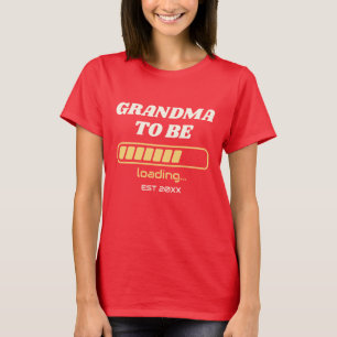 Camiseta Abuela a punto de llegar, fiesta de baby shower pe