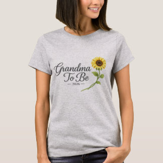 Camiseta Abuela a ser 2026 Girasol Anuncio de Embarazo