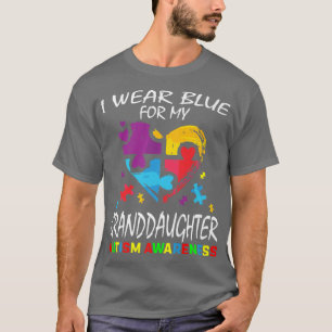 Camiseta Abuela Abuela Azul Para El Autismo De Mi Nieta