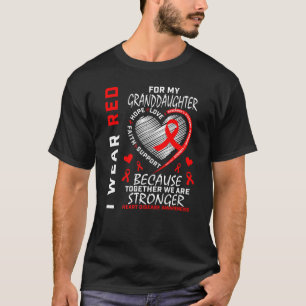 Camiseta Abuela Abuela Nieta Rojo Abuela Enfermedad del Cor