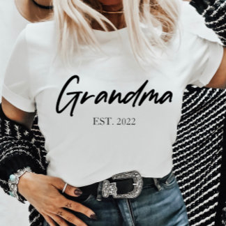 Camiseta Abuela Abuela Personalizado Año Este Simple Mínimo