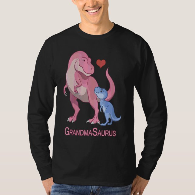 Camiseta Abuela Abuela y niño bebé Dinosaurios Rex (Anverso)