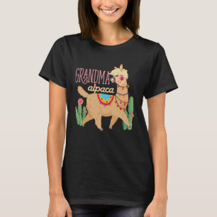 Camiseta Abuela Alpaca Cute Abuela Amante Alpaca