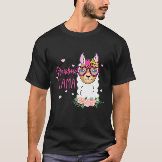 Camiseta Abuela ama Boho flor corazón rosado