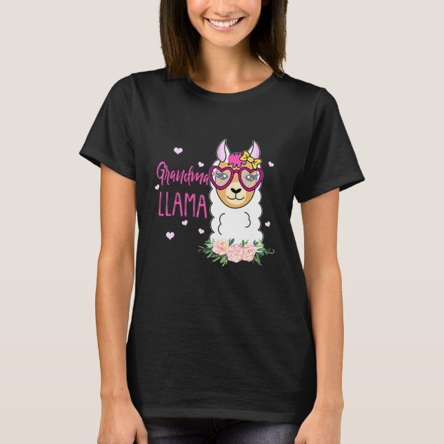 Camiseta Abuela ama Boho flor corazón rosado (Anverso)