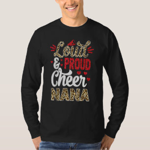 Camiseta Abuela Animadora Fan Más Grande Estampado Leopardo