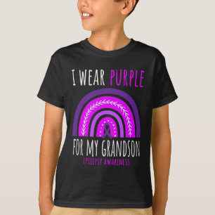 Camiseta Abuela arcoiris abuelo nieto morado Epilepsia A