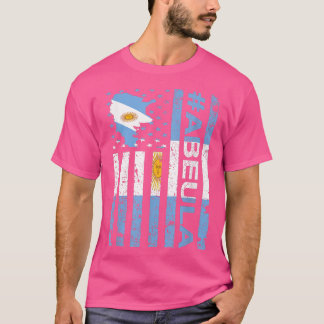 Camiseta Abuela Argentinian Grandma  USA Argentine Flag Mot