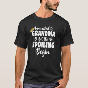 Camiseta Abuela Ascendida A Abuela Deja Que Comience El Mim