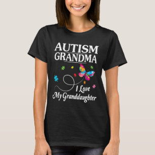 Camiseta Abuela Autismo-Mariposa Autismo Amo A Mi Nieta