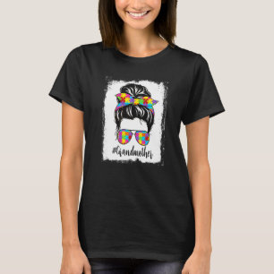 Camiseta Abuela Autista Rubio Retro Pelo Desordenado Autism