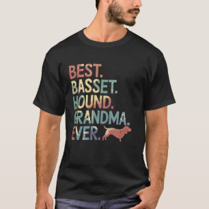 Camiseta Abuela Basset Hound Amante de los Perros Regalo Di