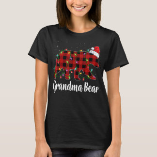Camiseta Abuela Bear Búfalo Red Plaid Matemático Chr