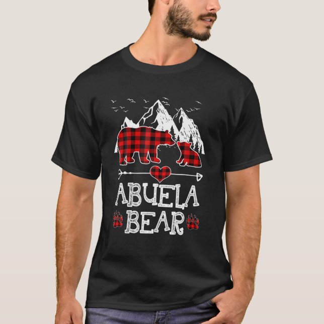 Camiseta Abuela Bear Pajama Red Buffalo Xmas Funny Family C (Anverso)