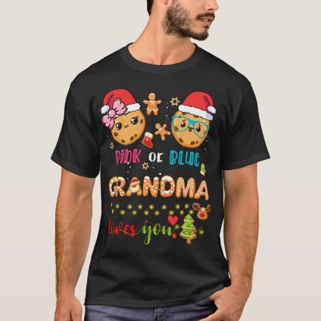 Camiseta Abuela bebé Navidades de la Revelación de Género G (Anverso)