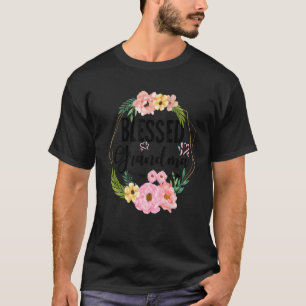 Camiseta Abuela bendecida y floral con el día de la madre