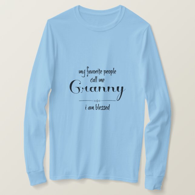Camiseta Abuela bendita (texto negro) (Anverso del diseño)