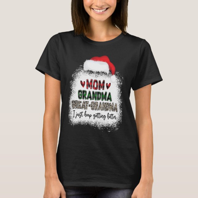 Camiseta Abuela bisabuela de Navidad mamá abuela grande pla (Anverso)