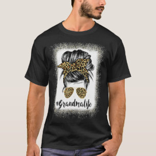 Camiseta Abuela blanqueada Leopardo de la vida desordenada 