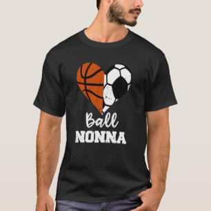 Camiseta Abuela Bola Corazón Divertido Fútbol Baloncesto No