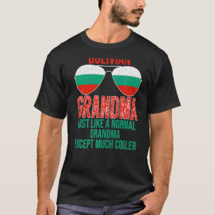 Camiseta Abuela búlgara Bandera gafas de sol Mo