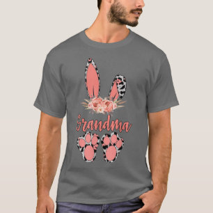 Camiseta Abuela Bunny Leopard Floral Mateo Familia Cute