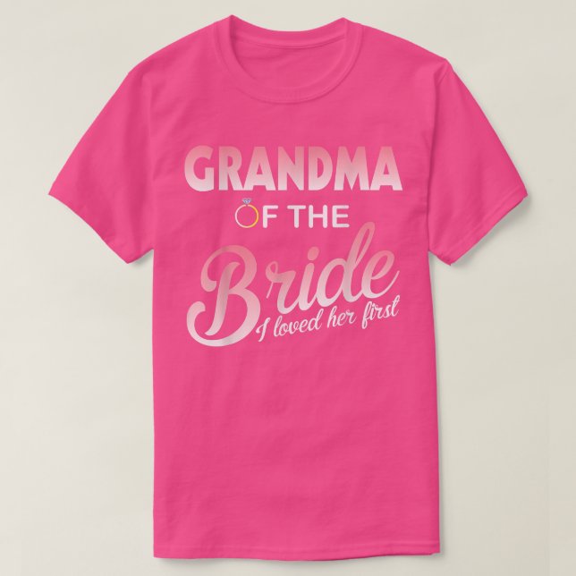 Camiseta Abuela Casada De La Novia Anillos De Boda Amé (Diseño del anverso)