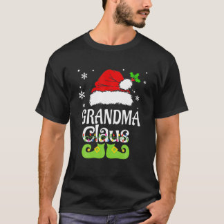 Camiseta Abuela Claus, abuela con familia Claus Paja
