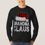 Camiseta Abuela Claus Santa Hat Red Buffalo Plaid Christma<br><div class="desc">Abuela Claus Santa Hat Red Buffalo Navidades Pajama</div>
