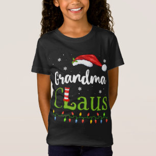 Camiseta Abuela Claus Santa Pajamas Idea divertida de regal