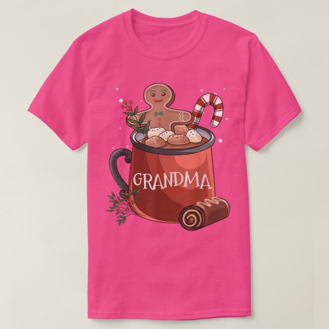 Camiseta Abuela Cocoa Mug Gingerbread Cookie Navidad (Diseño del anverso)