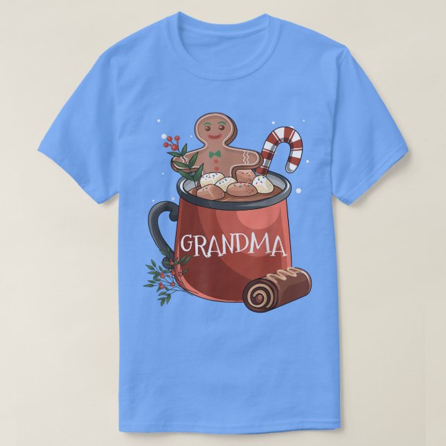 Camiseta Abuela Cocoa Mug Gingerbread Cookie Navidad (Diseño del anverso)
